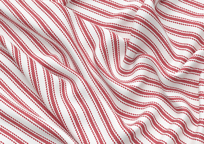 Lace Stripes, Rouge - Made to Measure Curtains - Image 4